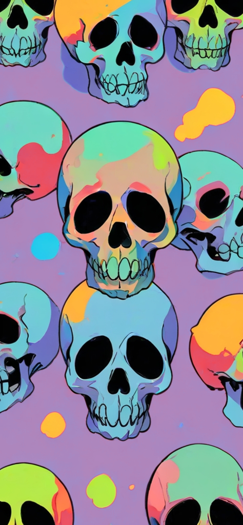 Fondo de pantalla de calaveras para celular iphone