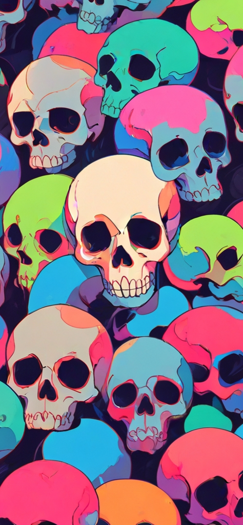 Fondo de pantalla de calaveras para celular android