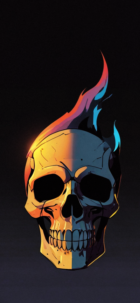 Fondo de pantalla de calavera chidos con fondo negro y aesthetic