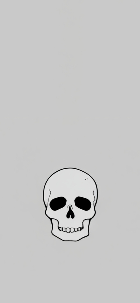 Fondo de pantalla de calavera chidos minimalista