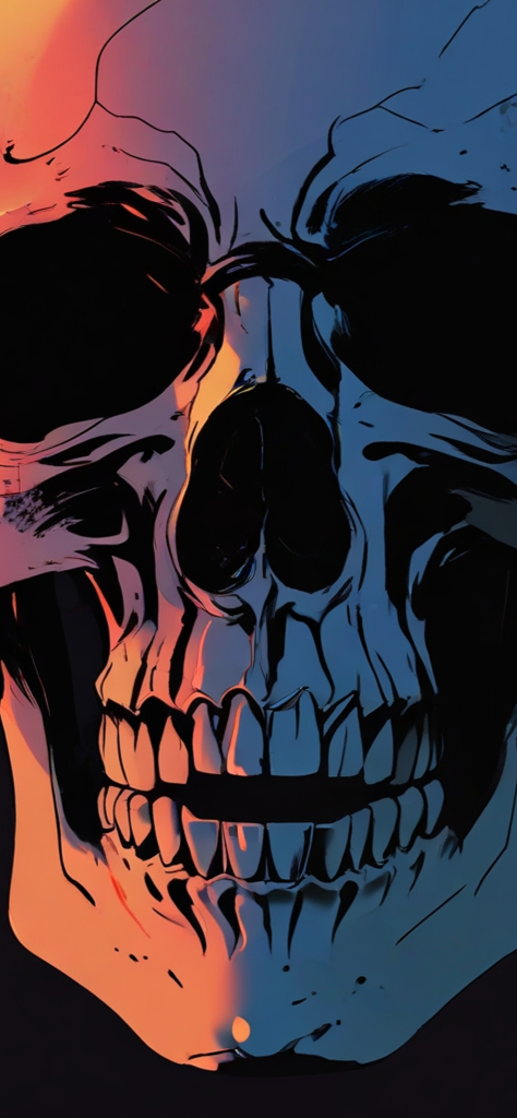 Fondo de pantalla de calavera chidos con la cara completa