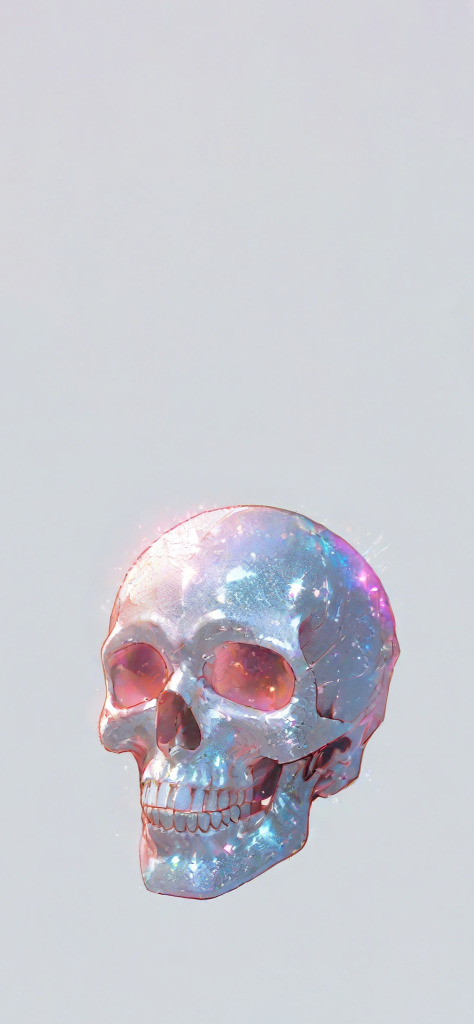 Fondo de pantalla de calaveras brillantes para mujer
