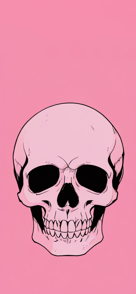 Fondo de pantalla de calaveras para mujer minimalista