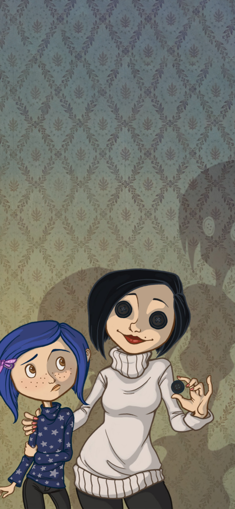 Fondo de pantalla de Coraline con su mamá