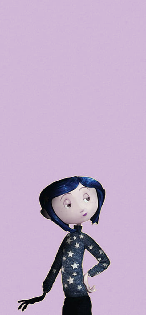 Fondo de pantalla de Coraline con fondo rosa