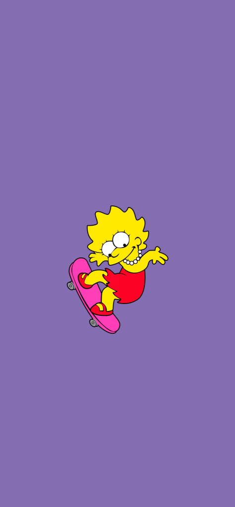 Fondo de pantalla de Lisa Simpson en patineta