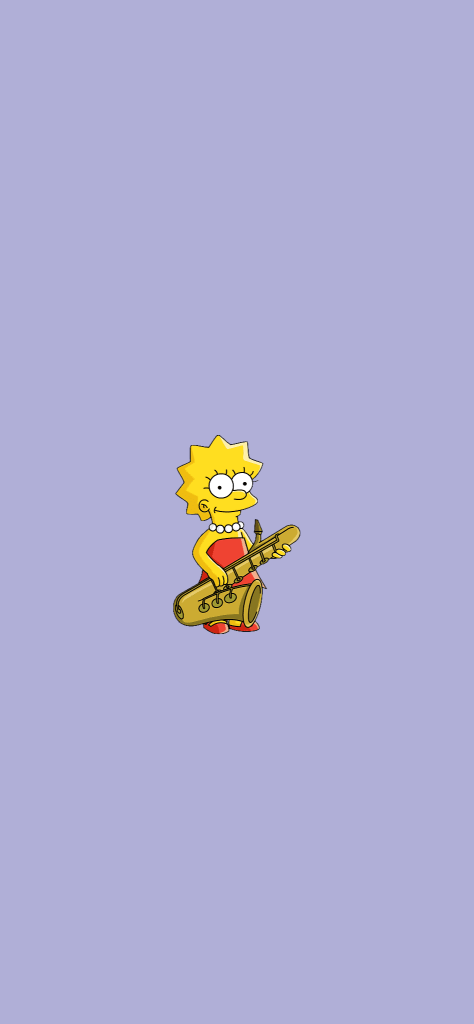 Fondo de pantalla de Lisa Simpson con la trompeta