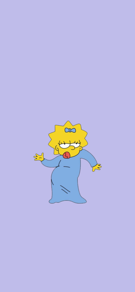 Fondo de pantalla de Maggie Simpson aesthetic