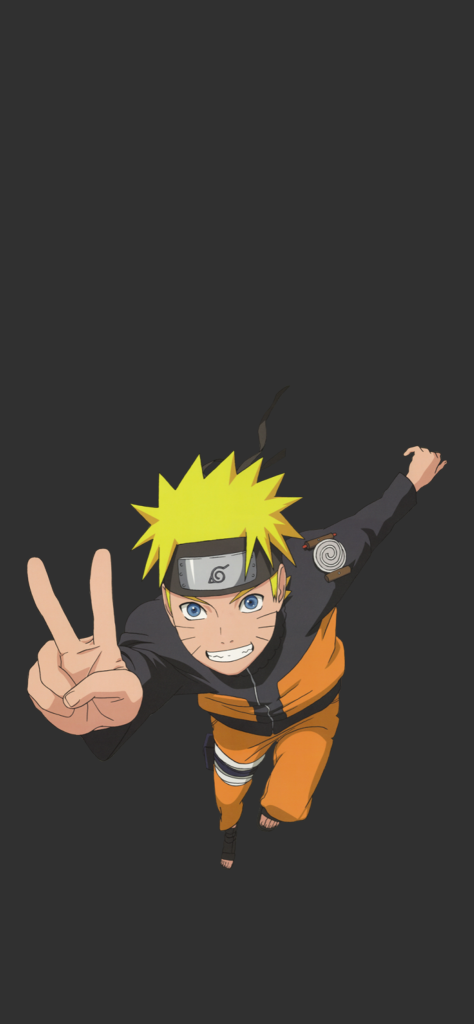 Fondo de pantalla de Naruto con fondo negro