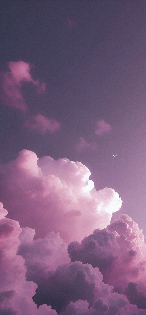 Fondo de pantalla de nubes rosas aesthetic