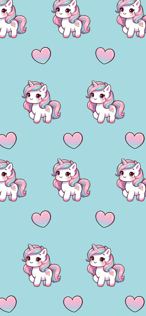 Fondo de pantalla de unicornio en patrones
