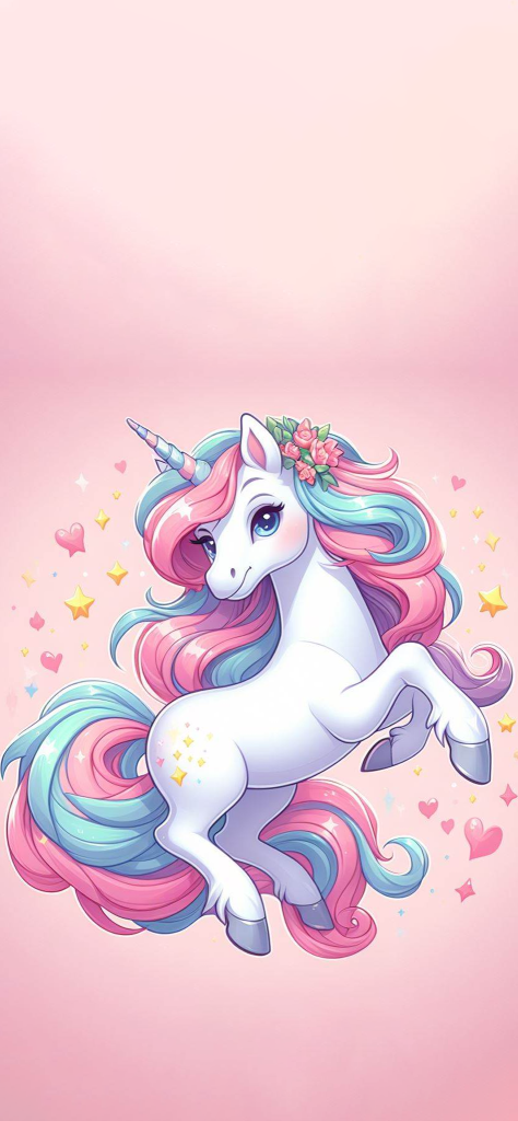 fondo de pantalla de unicornio hermosos fondo rosa