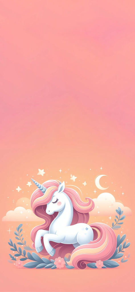 fondo de pantalla de unicornio con fondo de degradado