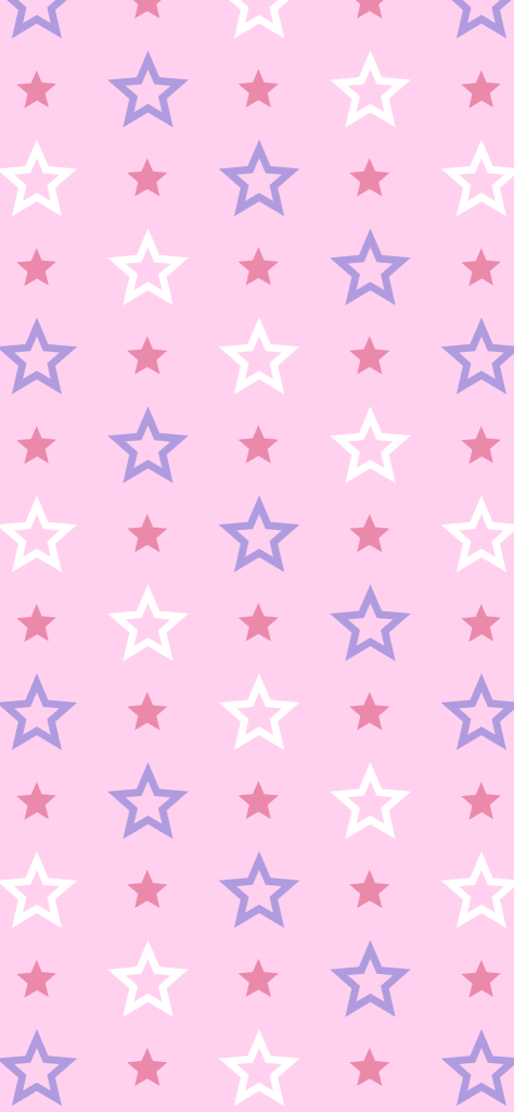 Fondo de pantalla de estrellas de colores con fondo rosa