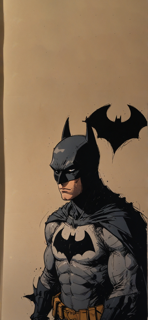 Fondo de pantalla de batman con estilo de dibujo de libro