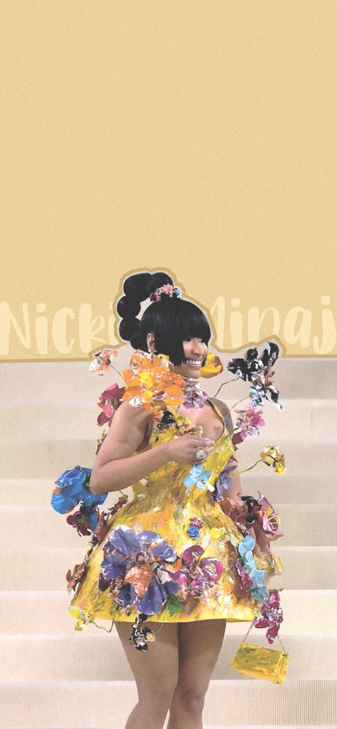 Fondo de Pantalla de Nicki Minaj en la Met Gala 2024 con vestido amarillo